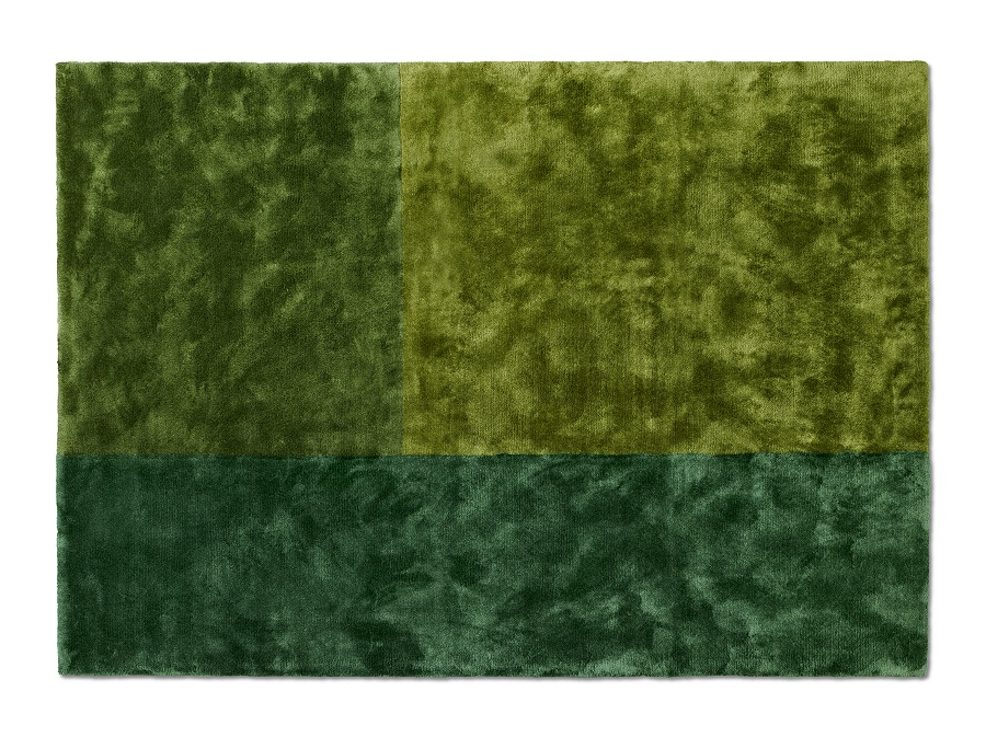 Handtuftad matta Abstract by Mia Wahlstein, färg Asparagus.