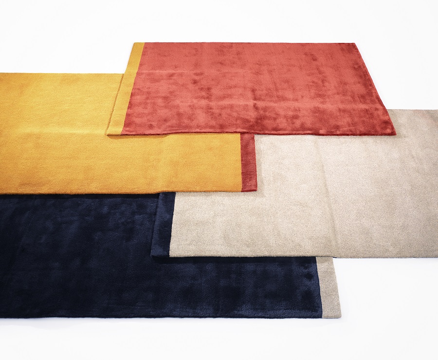 Handtuftad matta Palette by Note Design Studio i fyra olika färgställningar.