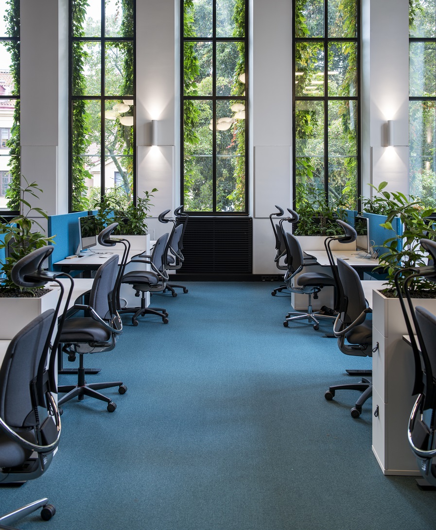 Heltäckande matta Format Exclusive 1030 på Sitevisions kontor, projekt av Kajenn Design & Inredning.